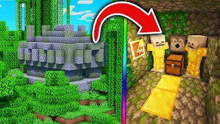 Los PRIMERO JUGADORES construyeron una SALA SECRETA en un TEMPLO de la JUNGLA de MINECRAFT! 😱