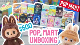 $500 POP MART HAUL + UNBOXING *♡* DIMOO, LABUBU, SWEET BEAN, AND MORE!!
