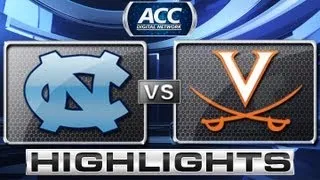 North Carolina vs Virginia Basketball Highlights 1/6/13