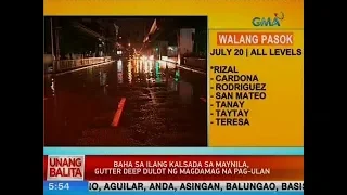 UB: Baha sa ilang kalsada sa Maynila, gutter deep dulot ng magdamag na pag-ulan