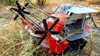 Amazing Agriculture Mini Rice Harvesting Machine Truck Made From Wooden & Zinc - DIY Machine