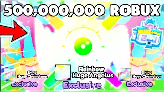 WOW! ⭐🥳 GOT 1ST *RAINBOW HUGE ANGELUS* (1 in ???) In HUGE-A-TRON Pet Simulator X Event!