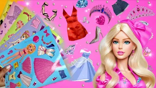 [ToyASMR] Decorate with stickers book Dress Up girls 💖 #diy #paperdiy #princess