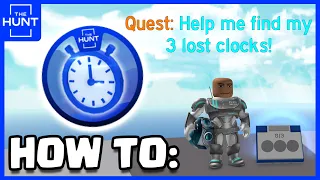 How to Get NATURAL DISASTER SURVIVAL BADGE (Roblox: The Hunt) [Clock Locations]