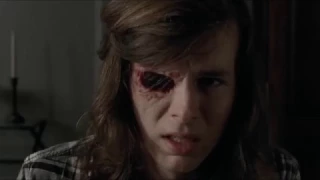 The Walking Dead - Carl shows Negan his eye.