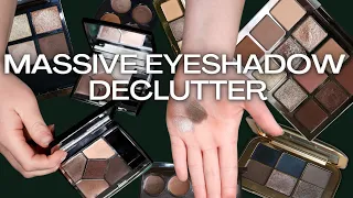 *HUGE* EYESHADOW PALETTE DECLUTTER: declutter with me!