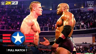 WWE 2K23 — John Cena vs. Bobby Lashley — WWE Title Match: WWE Great American Bash 2007 — FULL MATCH