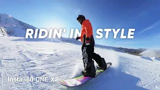 Insta360 ONE X2 in Snowboarding Paradise