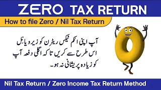 How to Declare Zero Tax Return | Nil Income Tax Return Method