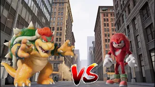 King Koopa Bowser Vs Knuckles The Echidna