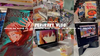 daily vlog 🍮✨ macbook air unboxing, reorganizing my manga collection, playing genshin + moft cases