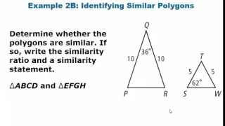 Geometry 7 2 Ratios in similar figures Lesson Video