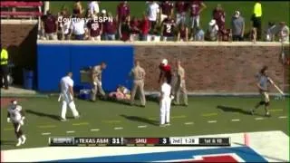 A&M Cadet Praised For Block To Protect Mascot