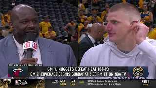 Nikola Jokic joins Shaq & Chuck to talk about Game 1 win | 2023 NBA Finals