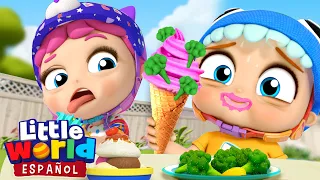 ¿Helado con Brócoli? 🍦🥦 | Canciones Infantiles Para Aprender | Little World Español