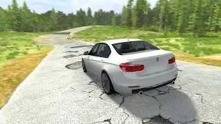 ВЛЕТЕЛ В ЯМУ НА ПОЛНОЙ СКОРОСТИ ! РУССКИЕ ДОРОГИ - BEAMNG RUSSIA