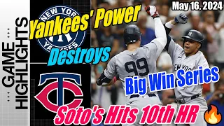 Yankees vs Twins: (Juan Soto's Hits 10th HR) 😱 Game Highlights | Big Win Series 🚀 Judge Destroys 🔥