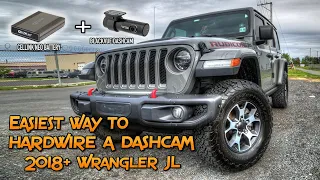 How to HARDWIRE a dashcam on a 2018+ WRANGLER JL - EASIEST METHOD