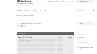 WooCommerce Bulk Order Form: Search by SKU with B2BKing