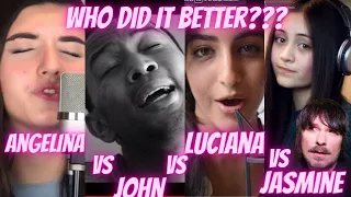 PRO SINGER'S first REACTION to ANGELINA JORDAN VS JOHN LEGEND VS LUCIANA ZOGBI  etc - ALL OF ME