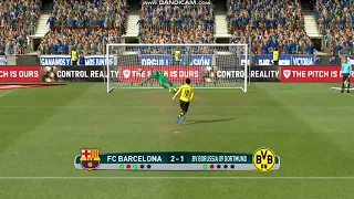 pes 2017 серия пенальти #1 Барселона-«Бору́ссия»