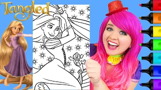 Coloring Rapunzel Tangled | Markers