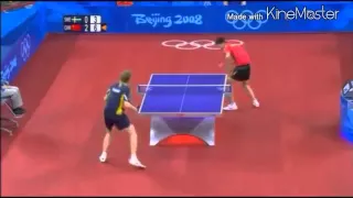 Table Tennis Olympic 2008 Persson vs Wang Liqin highlights