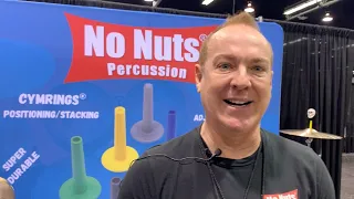 NAMM 2023: No Nuts Percussion's Bill McFadden (Owner / Inventor) Demonstrates The No Nuts System