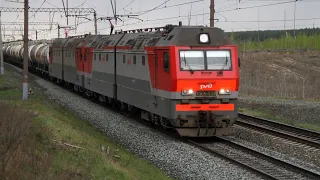 Train video. Freight trains - 67. Russia.