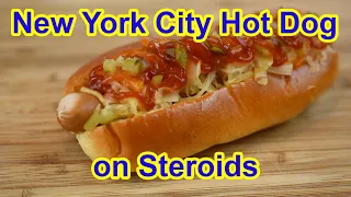 The best tasting hot dog?! New York City  hot dog on steroids