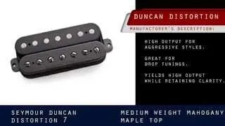 7 string clean bridge pickup comparison - EMG vs Dimarzio Seymour Duncan