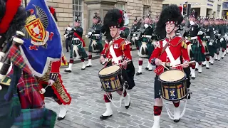 The Black Watch parade the Royal Mile - Green Hills of Tyrol [4K/UHD]