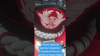 Fregio dei generali Esercito, Carabinieri e Guardia di Finanza