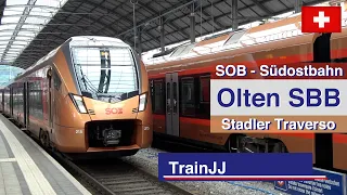 4K TRENO GOTTARDO & AARE LINTH | SOB Südostbahn | Olten SBB | IR26 & IR35 | Swiss Trains