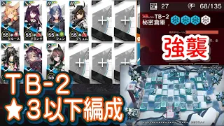 【アークナイツ】TB-2 強襲　低レア編成【星３以下】闇散らす火花