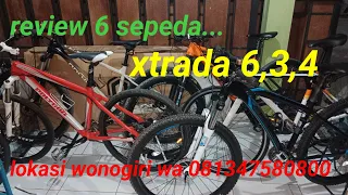 hari ini review 6 sepeda, xtrada, clovis, stratos, path #jualbelisepeda #mtb #polygon #sepedabekas