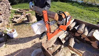 Homemade Firewood Processing Machine stand for STIHL Chainsaw