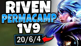 RIVEN MAINS! HOW TO GET CAMPED AND STILL WIN 1V9! (DO THIS)