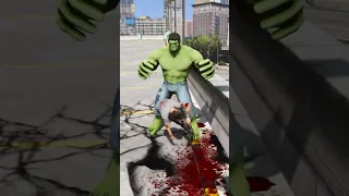 GTA 5 HULK SMASH VS Criminals EPIC BATTLE #shorts #spiderman #hulk