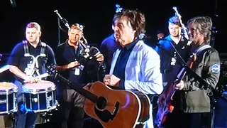 Paul McCartney rehearsing 'Mull Of Kintyre' at nib Stadium, Perth in December 2017