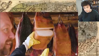 American Reacts Icelandic Fermented Shark Is Made | Regional Eats