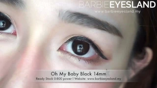 Oh my baby black 14mm Contact Lenses Barbie Eyesland Malaysia