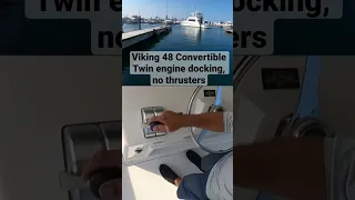 Twin engine yacht docking, no thrusters #yachtdocking #boatdocking #captain #shorts