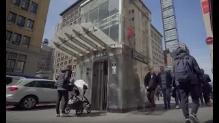 What does it take to install an elevator in a subway station?