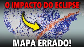 URGENTE: O MAPA DO ECLIPSE ESTÁ ERRADO - SOL MUDOU DE TAMANHO! VEJA AINDA IMPACTO DO ECLIPSE NOS EUA