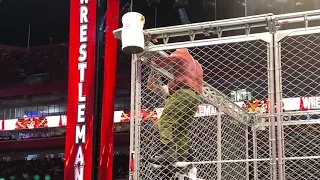 Brawn Strowman Pulls Shane McMahon Through The Steel Cage at Wrestlemania 37