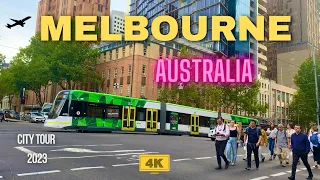 Melbourne CBD city Tour Walk 4K |Melbourne Australia walk 4K