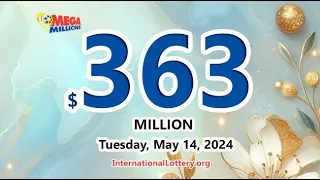 Result of Mega Millions on May 10, 2024 - Jackpot rises to $363,000,000