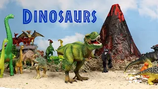 Discover Dinosaurs | Diorama Kid’s Craft with an Erupting Paper Mache Volcano!