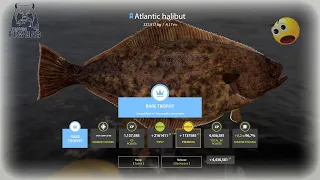 Norwegian Sea. ATLANTIC HALIBUT 227,517kg RARE TROPHY | HUGE FISH | Russian Fishing 4 RF4